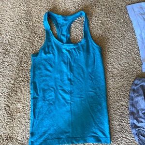 Lululemon teal swiftly tech racer back size 6